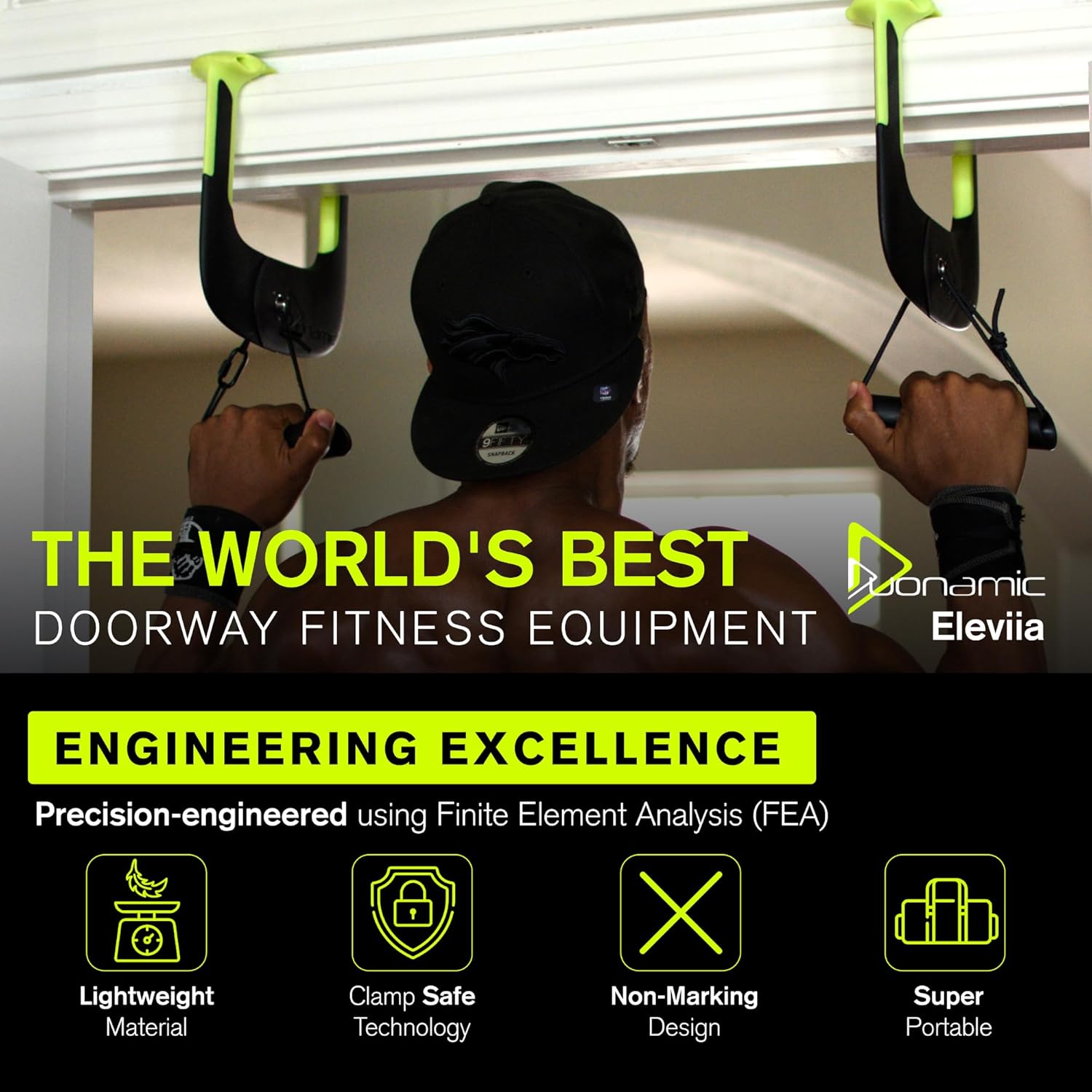 Duonamic Eleviia: Portable Doorway Pull-Up Bar – Lightweight, Travel-Ready, 250 lb Capacity - Image 3