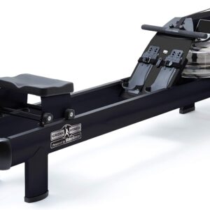 WaterRower Gronk Fitness M1 Hi Rise Water Rowing Machine with S4 BLE Monitor | Limited Edition Low Impact Cardio Workout Machine | Commercial Grade Water Rowing