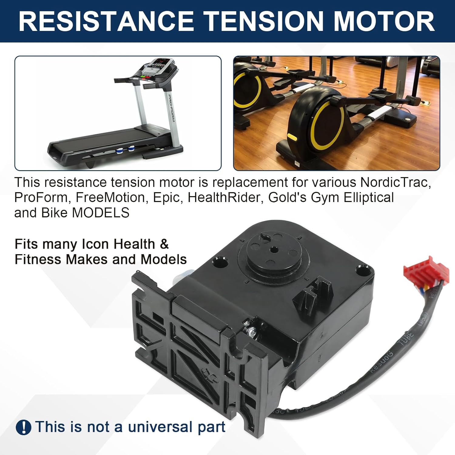 Elliptical Resistance Motor Brake Tensioner Compatible with NordicTrack CX925 Ellipticals (NEL07940) Replaces 193223 175656 182556 182851 6v - Image 3