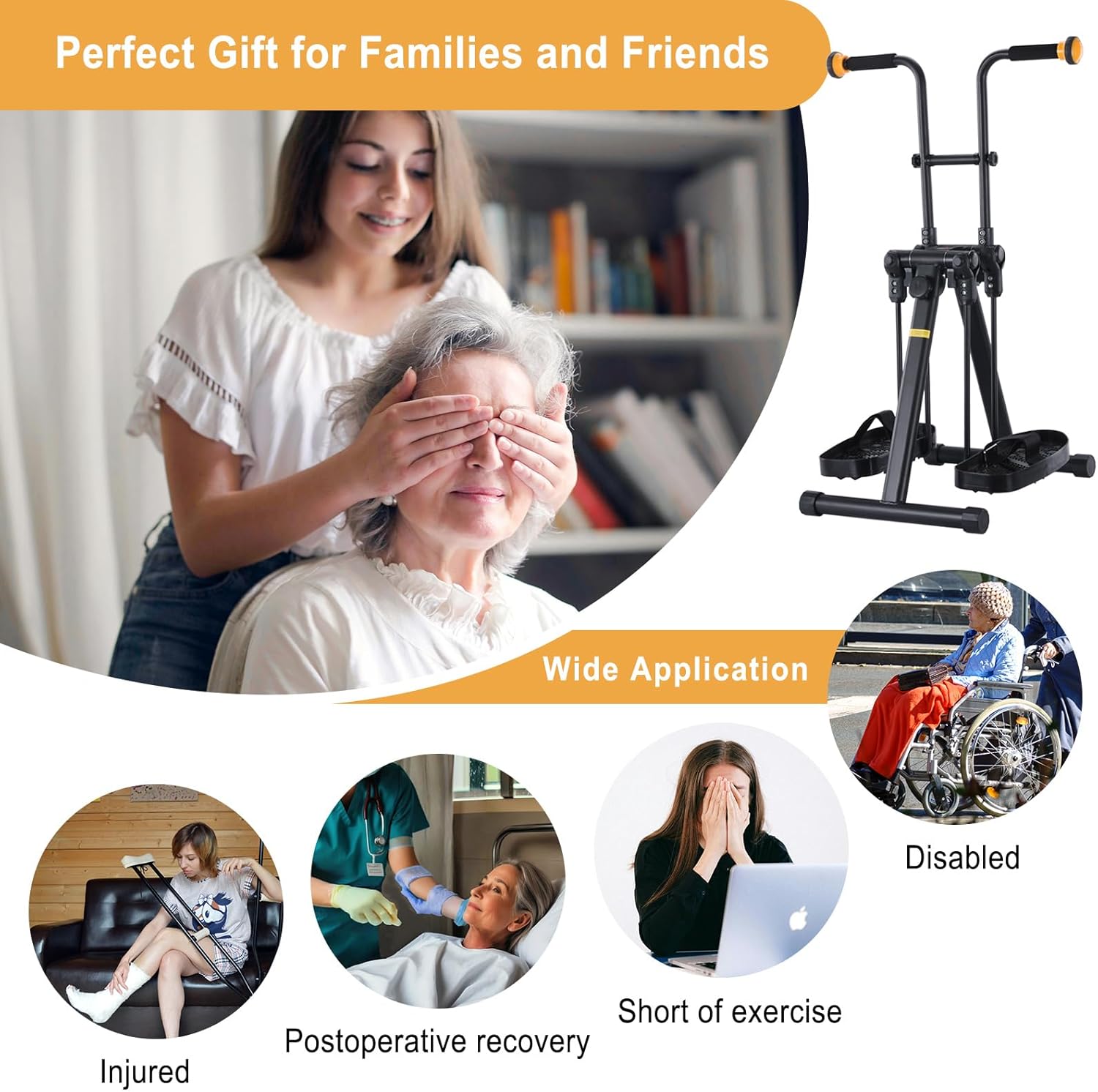 Pedal Exerciser Bike for Seniors, Hand Arm Leg and Knee Physical Therapy Exercise Equipment, Elderly Recovery Home Exercise Bike for Total Body, Upper and Lower Limb Trainer - Image 6