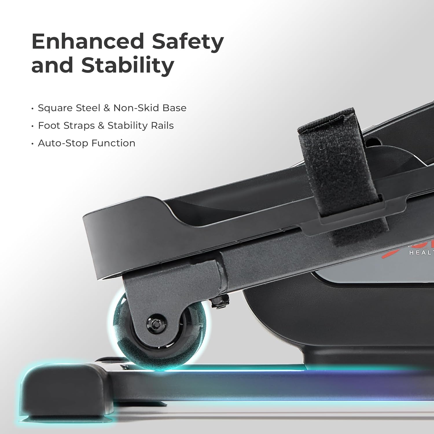 Sunny Health & Fitness Smart Mini Elliptical Trainer, Indoor Under-Desk Pedal Exerciser for Mobility & Cardio Workout, Free SunnyFit App Connection, Optional Motorized w/Remote Control - Image 7