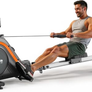 YOSUDA Magnetic/Water Rowing Machine for Home – Rower Machine Use with Bluetooth, App Supported, Rowing Machine for Taller Power Athletes, Comfortable Seat Cushion