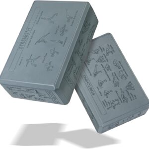 Cork Yoga Blocks 2 Pack Yoga Poses Teaching Cork Blocks, Suitable Poses for Beginners and Experts High Density Block with Non Slip Surface for Better Support, Balance Comfort