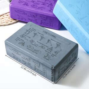 Cork Yoga Blocks 2 Pack Yoga Poses Teaching Cork Blocks, Suitable Poses for Beginners and Experts High Density Block with Non Slip Surface for Better Support, Balance Comfort