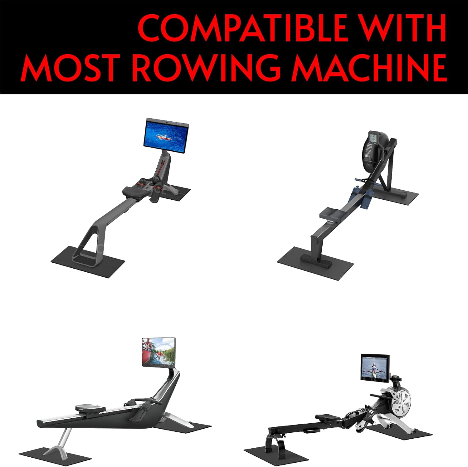 Double Mat Compatible with Peloton Bike, Row & Concept 2 Rowing Machine, Thickness 6mm, Bike Trainer Accessories, Mat Protect Hardwood Floor Carpet, for Home Gym Exercise - Image 6