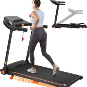 Merax Treadmill with Incline, 3.0HP Foldable Treadmills for Home with 15% Incline,7.5MPH 300 LBS Capacity Home Exercise Equipment Treadmills with Bluetooth and Heart Rate Sensors