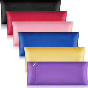 Tudomro 6 Pieces Satin Eye Pillow Case Washable Yoga Eye Pillow Cover Light Weight Removable Cover Yoga Massage Meditation Accessories, 9.8 x 4 Inches, Pillow Not Included