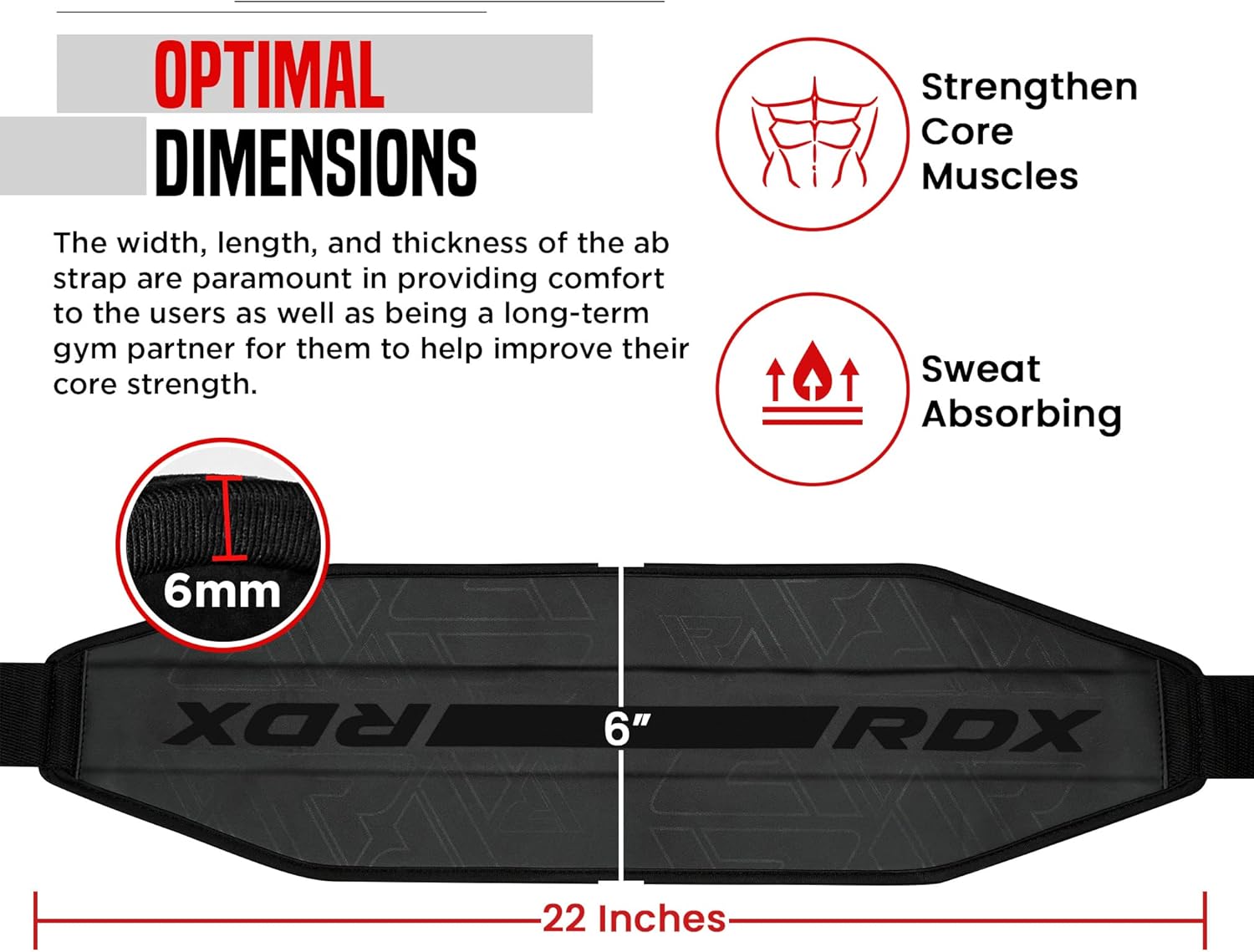 RDX AB Straps for Pull Up Bar Hanging (Pair), Maya Hide Leather, Abdominal Muscle Building Padded Arm Support Slings with D-Ring Strap, Leg Raise Exercise Fitness Workout Strength Training, Men Women - Image 5
