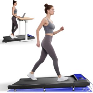 Walking PadTreadmill with Incline, Under Desk Treadmill, 3 in 1 Portable Treadmill with Remote Control LED Display, 2.5 HP Quiet Walking Pad Treadmills for Home Use, 265 Lbs Capacity