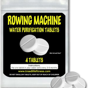 Rowing Machine Water Purification Tablets | Universal Water Rowing Machine Tank Cleaner | Safe, Eco-Friendly Formula | 4 Tablets