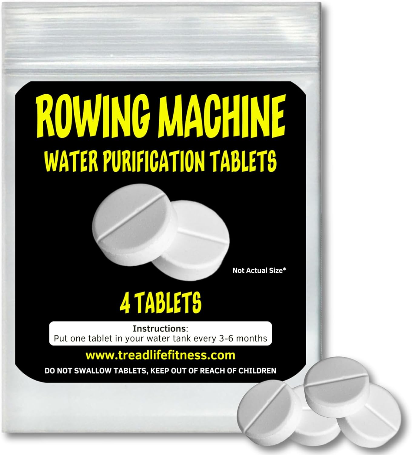 Rowing Machine Water Purification Tablets | Universal Water Rowing Machine Tank Cleaner | Safe, Eco-Friendly Formula | 4 Tablets