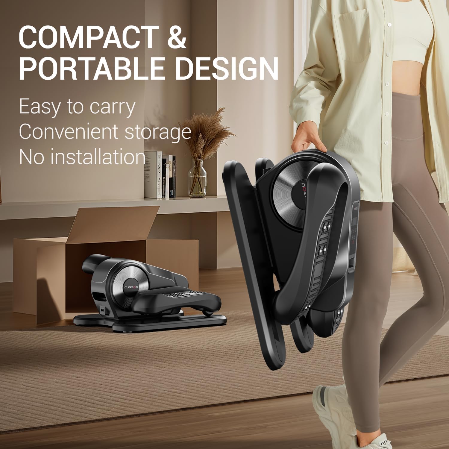 Under Desk Elliptical Machine, Electric Seated Pedal Exerciser, Mini Ellipse Leg Exerciser with Remoter, 12 Level Speeds, Forward & Reverse Direction, Manual & Auto Mode for Home Office - Image 6