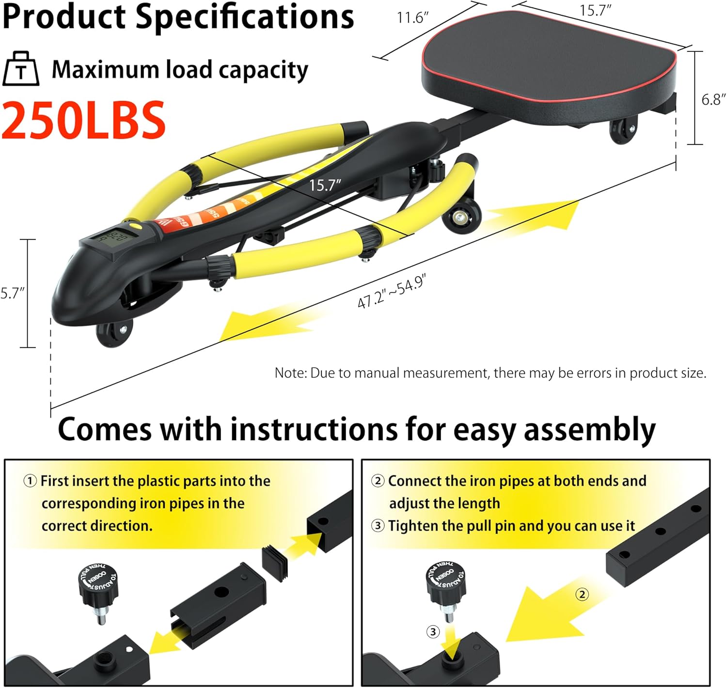 VIVITORY 4-in-1 Multi-Functional Rowing Machine AB Workout Machine, Core & Abdominal Trainers, Adjustable Dragonfly Machine, Strength Training Full Body Workout, Home Gym Fitness Equipment - Image 4