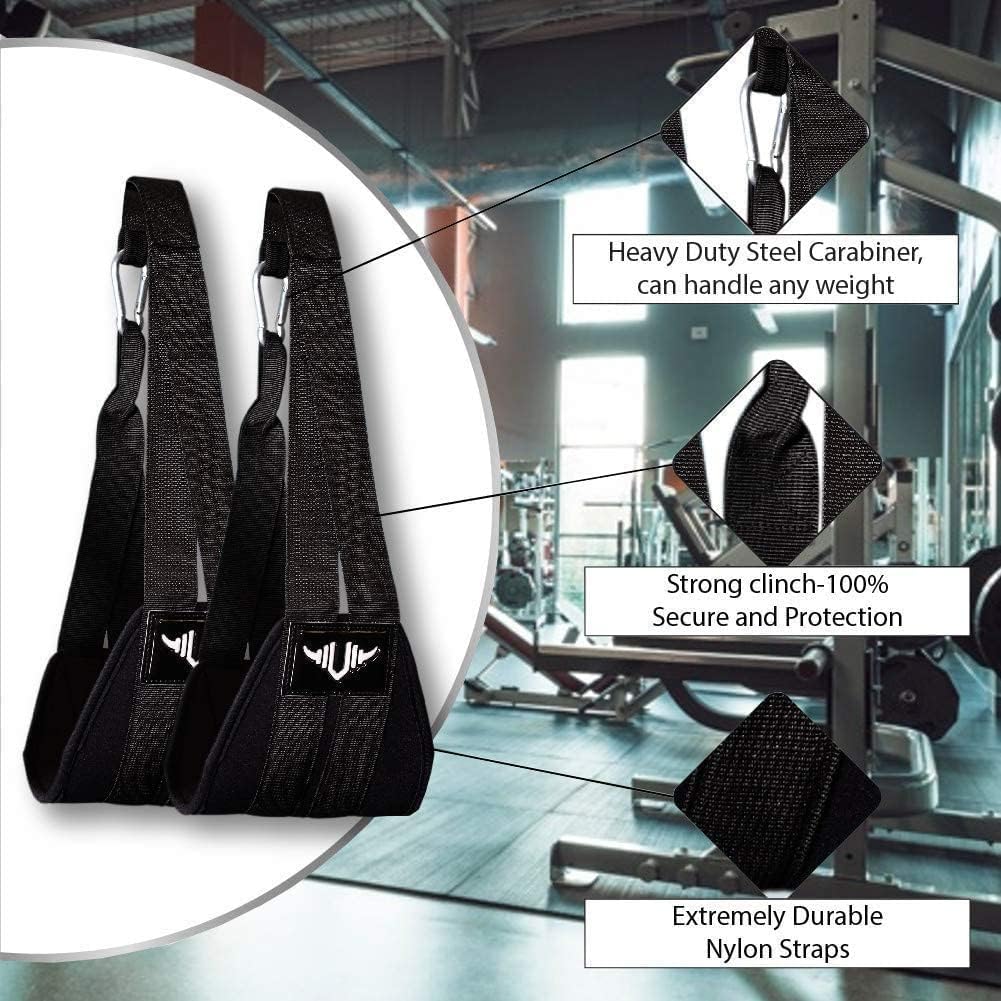 Vikingstrength AB straps - Premium Padded Home Gym Exerciser Ab Slings pair for pull up bar - Hanging Leg Raiser Fitness for six pack - Workout Equipment for Men & Women + Bonus Bag - Image 3