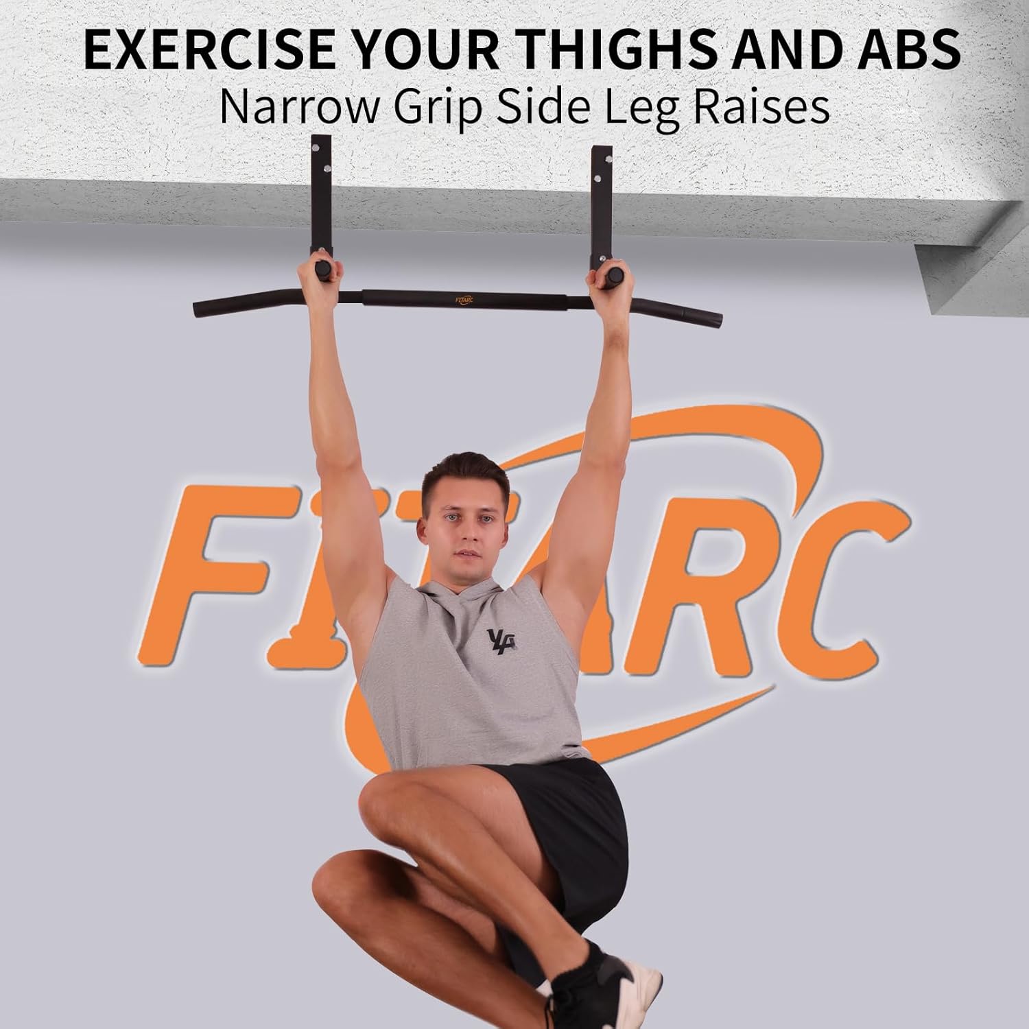 Fitarc Joist Mount Pull Up Bar, Chin Up Bar Ceiling Mount, Heavy Duty, Workout for Home Gym, 42 inch Wide -Patent Pending - Image 8