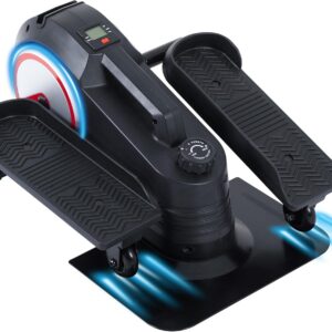 Under Desk Elliptical Machine, Ellipse Leg Exerciser with 8 Adjustable Speeds Quiet & Portable, Seating & Standing Use Pedal Exerciser, Ellipse Leg Trainer While Sitting for Seniors for Home, Office