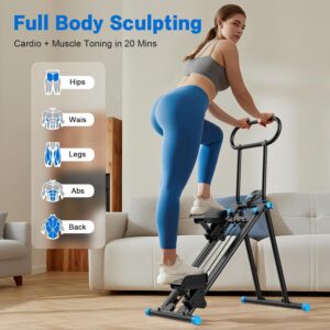 Stair Stepper for Home Gym,Folding Vertical Climber Cardio Exercise Machine,Stair Climber for Full Body Workout with Adjustable Handlebar for Women & Men