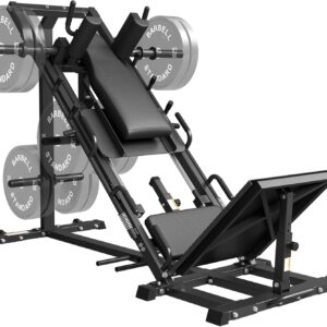 GMWD Leg Press Hack Squat Machine Combo, Leg Exercise Machine with Linear Bearing, 45-Degree Lower Body Special with Weight Storage for Quads, Hamstring, Glutes, Calves, Home Gym Leg Day Equipment