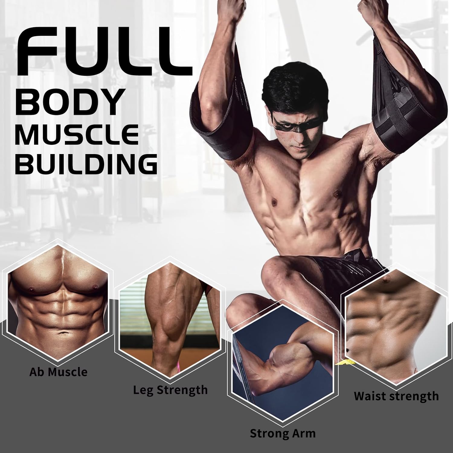 Hanging Ab Straps for Pull Up Bar: Gym Ab Sling Straps for Arm Pull up Workout Support for Training Knee and Leg Raises - Image 6