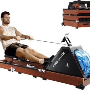 Water Rowing Machines for Home, WR20 Foldable Row Machine, 331LB Weight Capacity, Water Rower Machine with LCD Monitor, App Supported and Comfortable Seat for Folding Water Rowers