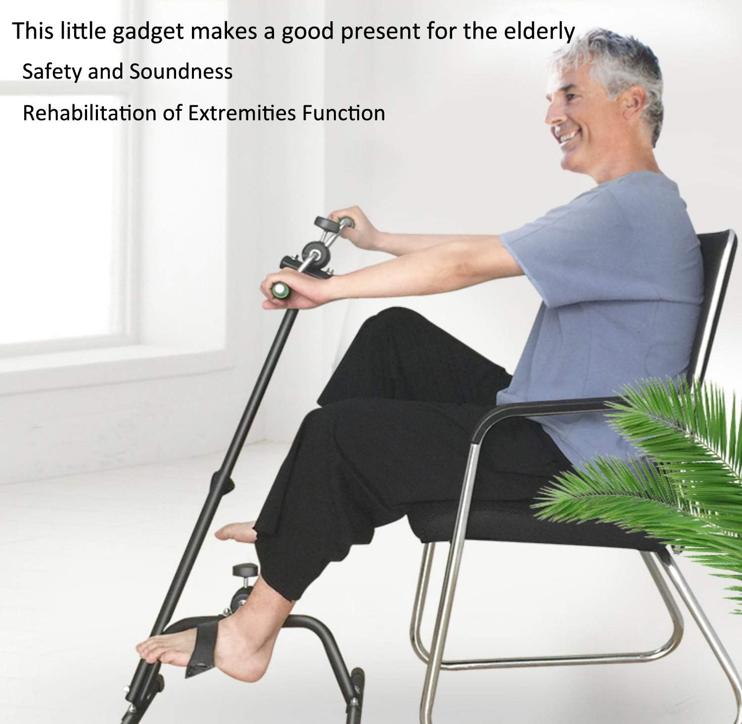 Pedal Exerciser Bike Hand Arm Leg and Knee Peddler Adjustable Fitness Equipment for Seniors, Elderly Home Pedal Exercise Bike for Total Body, with Gift Box - Image 7