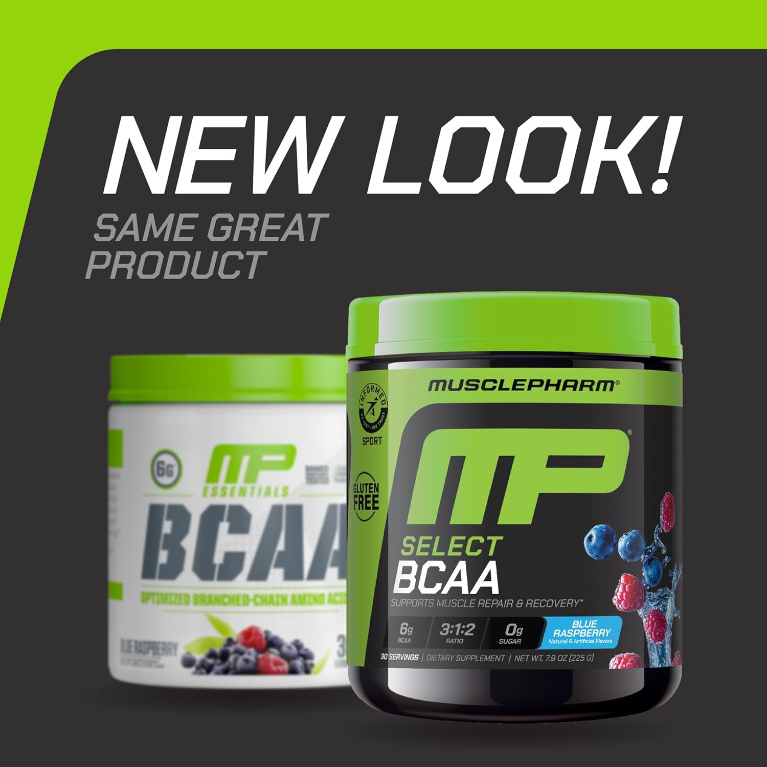 MusclePharm Essentials BCAA Powder, Pre & Post Workout Recovery Drink, Supports Muscle Recovery & Energy Production, Essential Amino Acids Supplement, 30 Servings, Blue Raspberry Flavor - Image 2