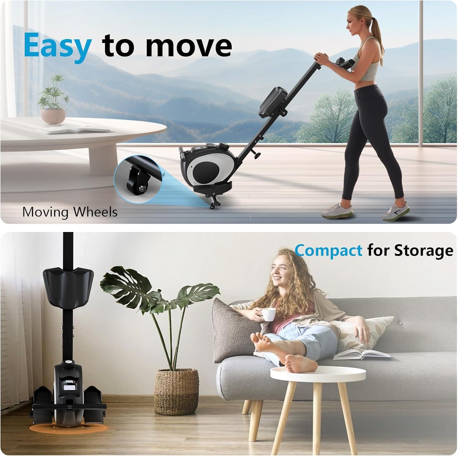 Rowing Machine for Home, Magnetic Rower Machine with Quiet Resistance, Foldable Rower for Home Use, Burn Fat & Sculpt Muscles - Image 7