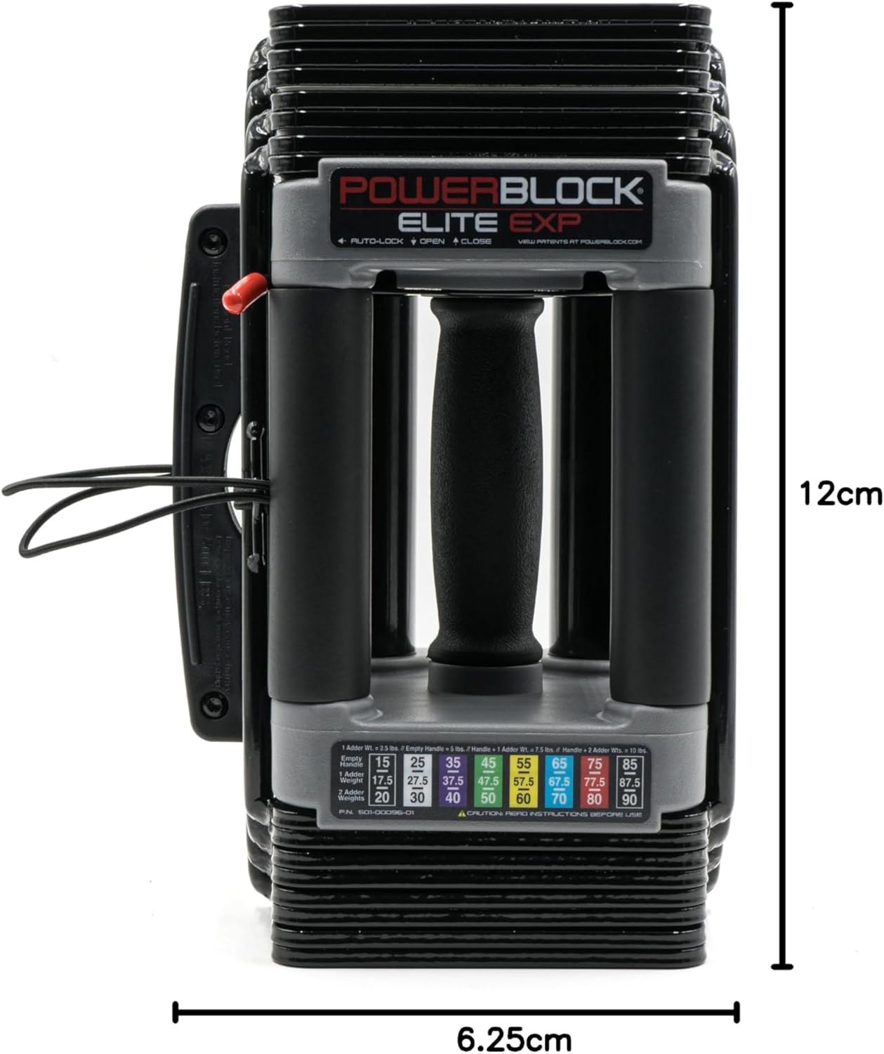PowerBlock Elite EXP Adjustable Dumbbells, Sold in Pairs, Stage 1, 5-50 lb. Dumbbells, Durable Steel Build, Innovative Workout Equipment, All-in-One Dumbbells, Expandable with Expansion Kits - Image 5