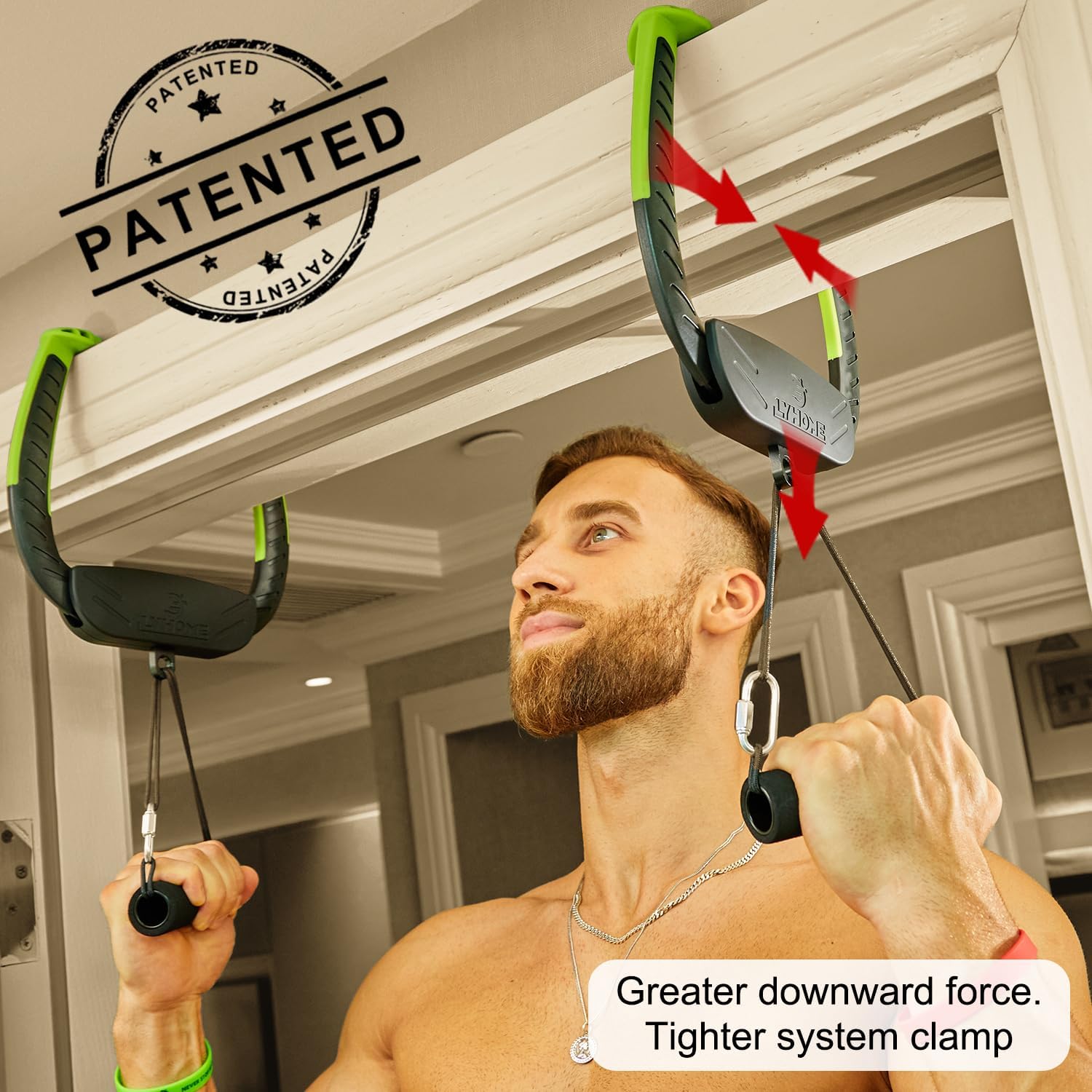 Portable Pull Up Bar for Doorway,Adjustable Home Gym Equipment, No Screws Installation, 250lbs Weight Capacity, Dual Handle Design for Pull-Ups,Chin-Up Core Training - Image 5