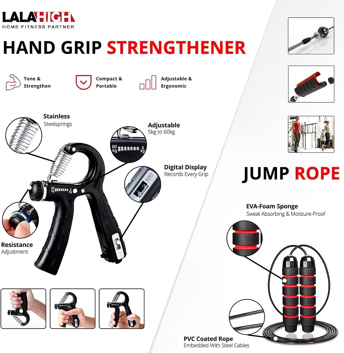 LALAHIGH Push Up Board,36 in 1 Home Gym Equipment with Ab Roller Wheel & Resistance Bands, Portable Foldable Workout Board for Full Body Strength Training Men Women - Image 8