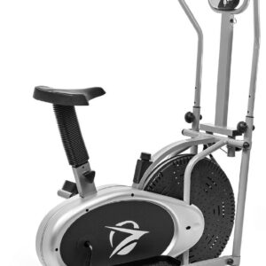 Plasma Fit Elliptical Machine Cross Trainer 2 in 1 Exercise Bike Cardio Fitness Home Gym Equipment