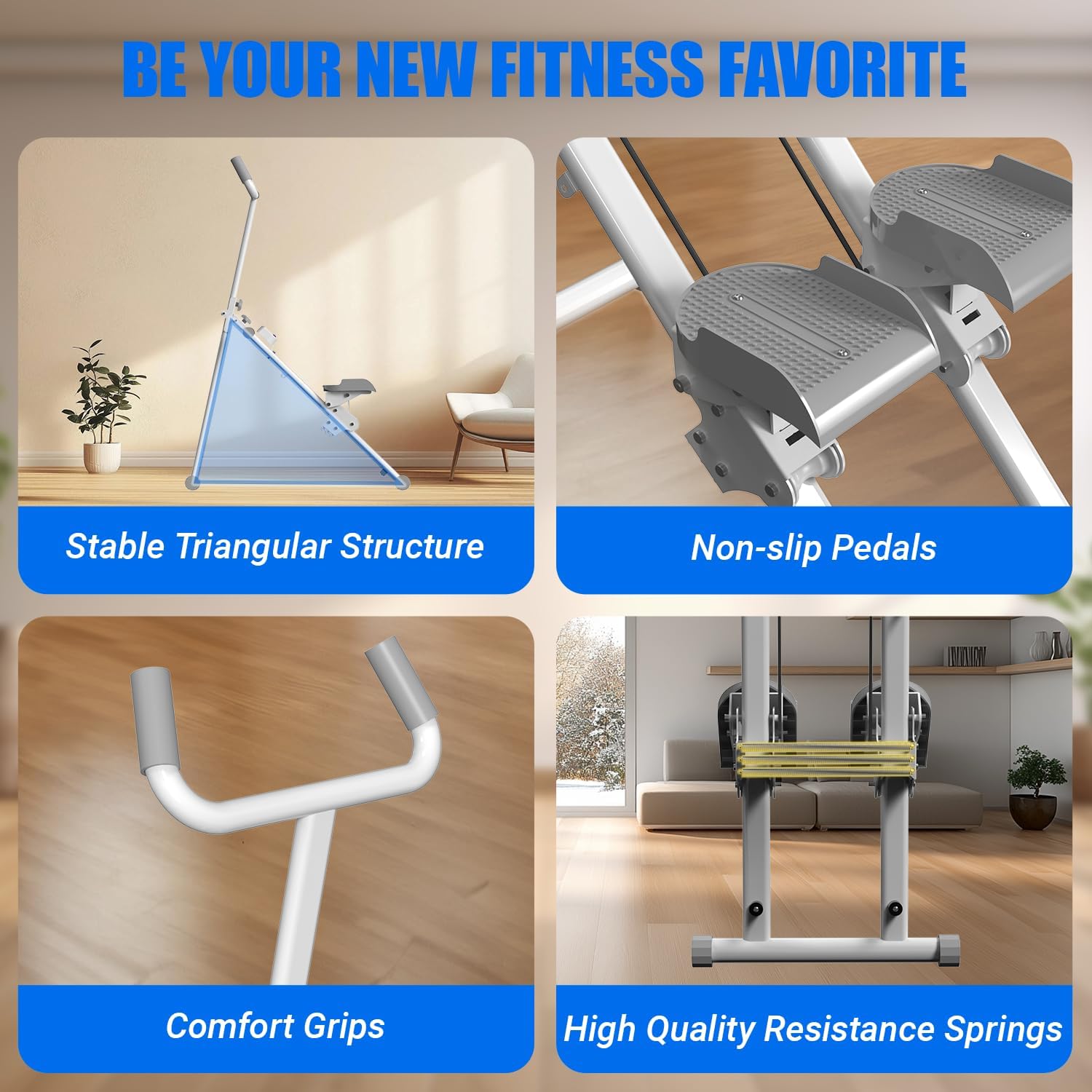 Steppers for Exercise at Home Stair Stepper with Handlebar and Resistance Foldable Stepper Climber Exercise Machine Cardio Exercis - Image 6