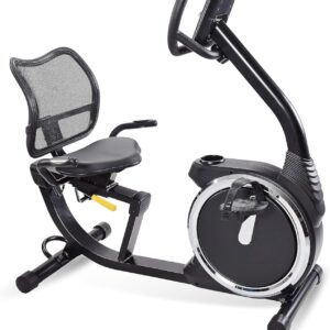 Stamina Exercise Bike 845, Magnetic Recumbent Machine, Lower Body Cardio Equipment – for Home Gyms with LCD Monitor and Smart App Access, Black