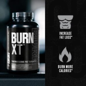 Jacked Factory Burn XT Black Thermogenic Fat Burner – Weight Loss Supplement, Appetite Suppressant, Nootropic Energy Booster | TeaCrine, Acetyl L-Carnitine, Green Tea Extract – 90 Veg Diet Pills
