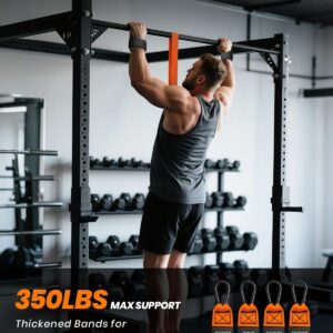 Pull Up Assistance Bands, Adjustable Heavy Duty Resistance Band for Pull Up Bar, Pull Up Assist Bands with Feet Rest for Strength Training, Home Fitness Workout Equipment, Height Adjustable