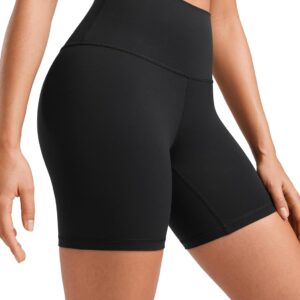 CRZ YOGA Womens ButterLuxe Biker Shorts 6 Inches – High Waisted Workout Running Volleyball Spandex Yoga