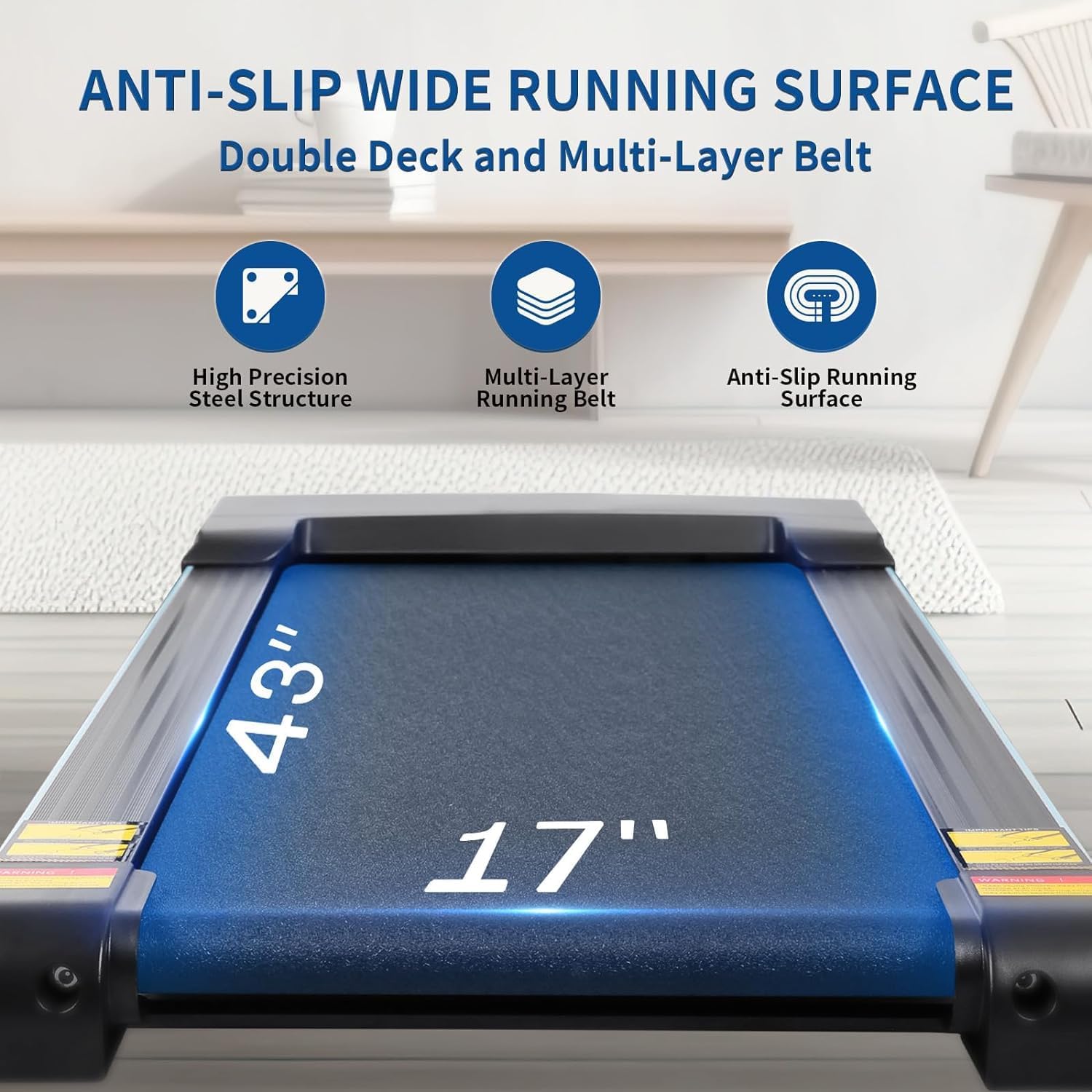 Treadmills for Home Treadmill with 0-12% Auto Incline Folding Treadmill with Incline 15 Pre-Set Training Programs Large LCD Display Running Machine Walking Jogging Running for Office Workout - Image 4