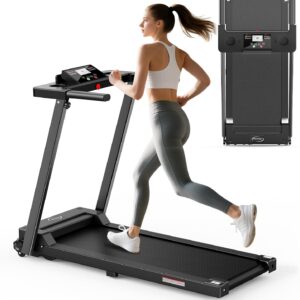 Juturna Treadmills for Home, Portable Foldable Treadmill, Walking Pad with Handle Bar, 3.0 HP Walking Pad with 300 LBS Capacity, Folding Treadmill with LED Display