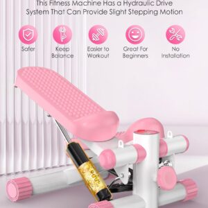 Steppers for Exercise at Home, KitGody Mini Stepper with Resistance Bands, Portable Stair Stepper for Home 330LBS Capacity, Adjustable Height Fitness Stepper Machine