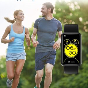 Fitness Tracker No Bluetooth No APP/Phone Required, Fitness Watch for Men Women Parents Pedometer Watch with Sleep Tracker Steps Counter Alarm Clocks IP68 Waterproof (Black)