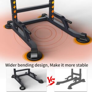 Power Tower Dip Station Workout equipment Pull up Bar for Home Gym Adjustable Height Strength Training Fitness Excercise Equipment,Load 450LBS
