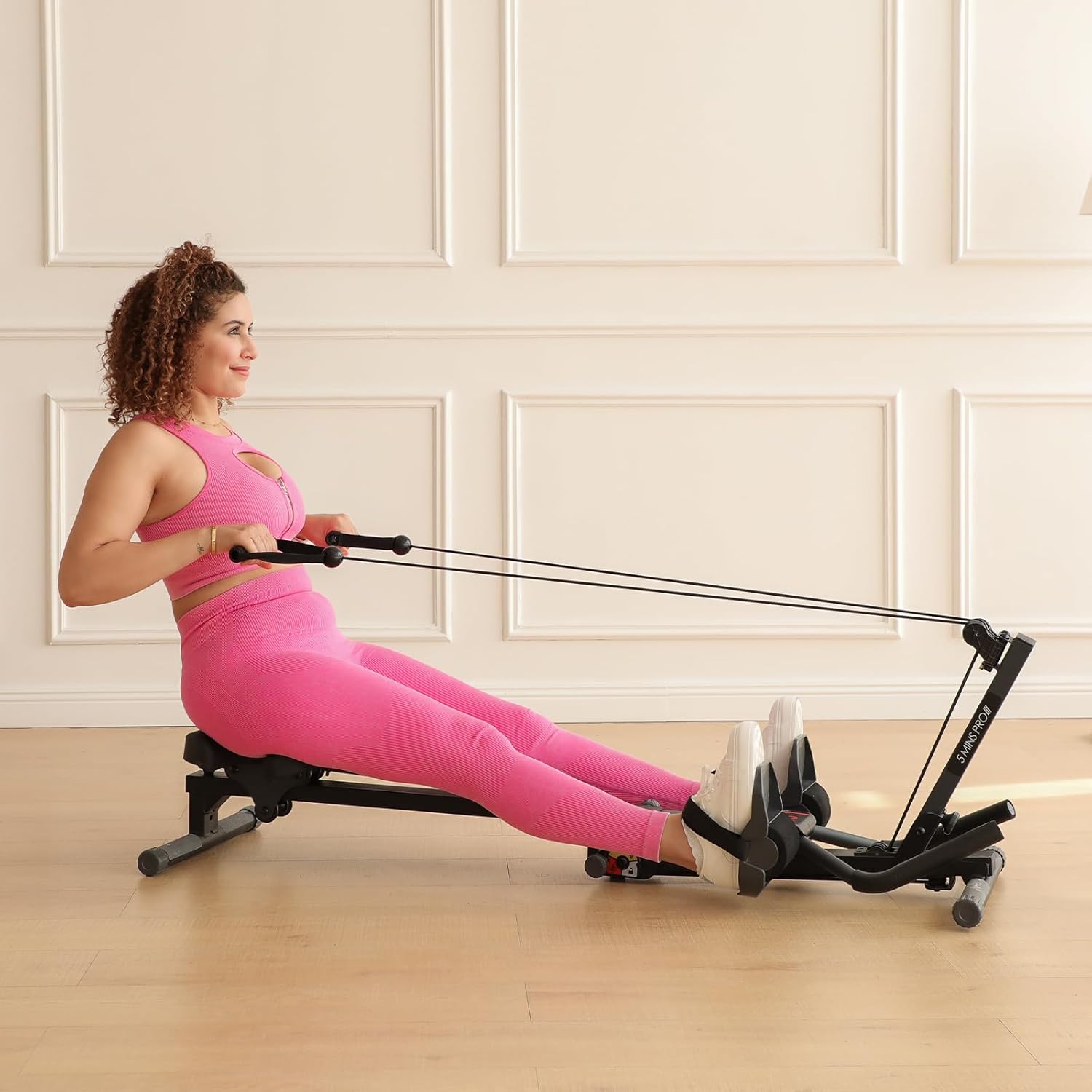 TOUSAINS 3 in 1 Adjustable AB Machine for Stomach Workout with 3 Heights, Foldable Rowing Machine for Home Gym with Comfortable seat & LCD Display Monitor, 330lbs Weight Capacity - Image 3