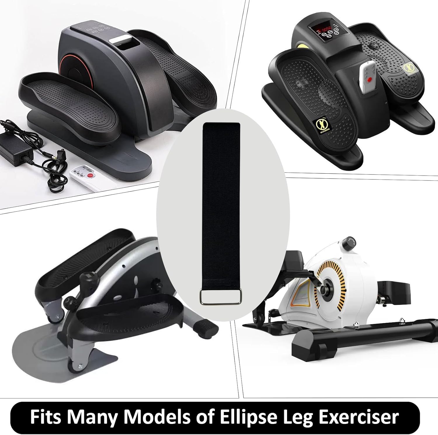 4 Pcs Ellipse Leg Exerciser Machine Pedal Straps, Suitable for Under Desk Elliptical Peddler Foot & Leg Pedal Exercixer for Seniors Fitness Home Sports Accessories - Image 5