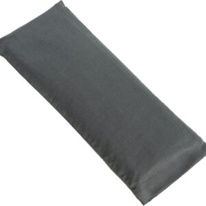 Sunshine Yoga 4-Pack Unscented Sateen Eye Pillows, Low-Luster, 9’’ x 4’’ Flaxseed Weighted Eye Mask for Sleeping, Hot or Cold Eye Therapy for Relaxation, Migraine, and Headache, Charcoal