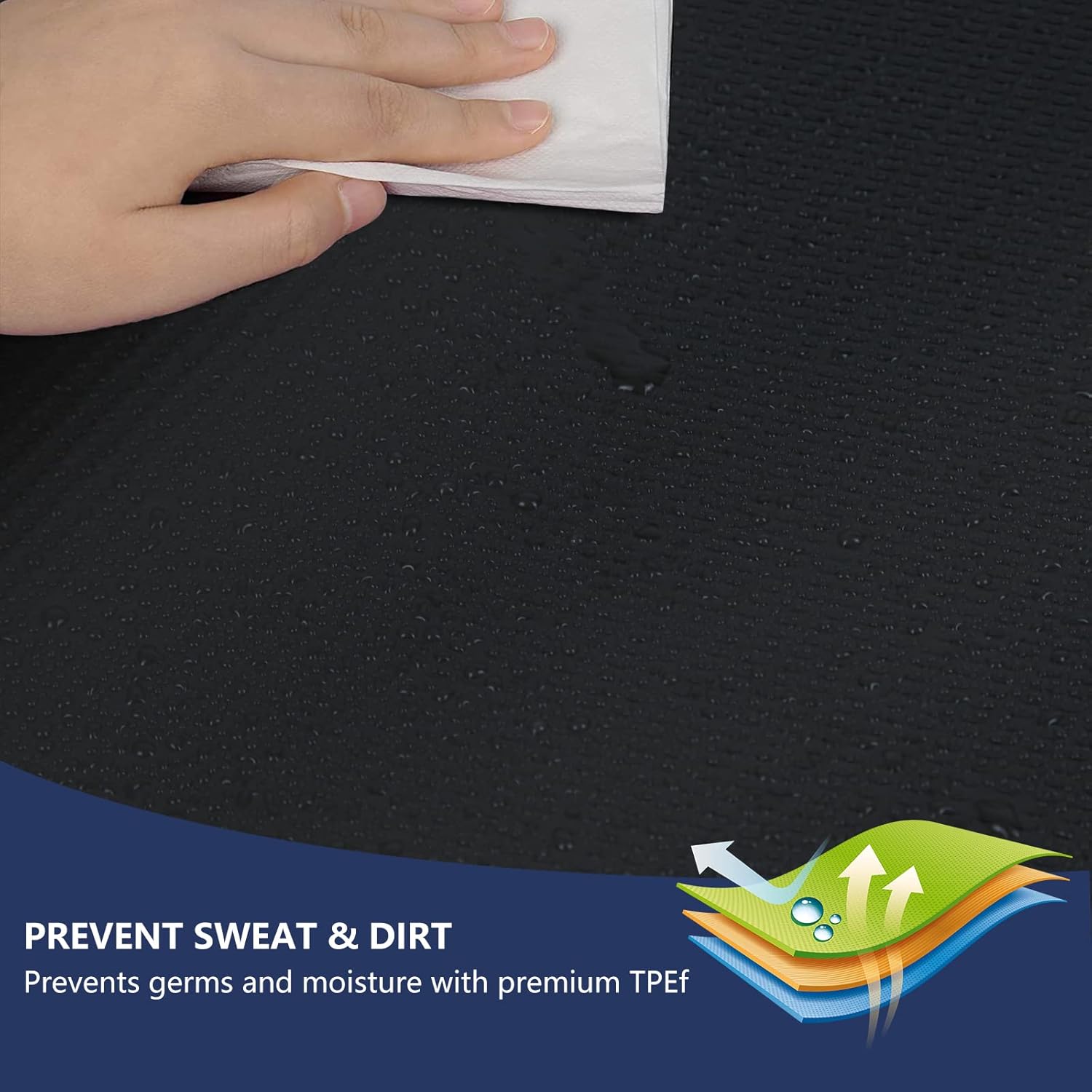 Universal Indoor Rowing Machine Mat- 8.5 x 2.3 FT Exercise Equipment Mat for Concept 2, Nordictrac, Sunny, Hydrow etc. Extra Long Non-Slip and Waterproof, Under Rower Floors Protection - Image 4