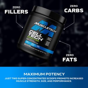 MuscleTech Cell-Tech Creactor Creatine HCl Powder,Post Workout Muscle Builder for Men & Women ,Creatine Hydrochloride + Free-Acid,Unflavored (120 Servings),8.47 oz