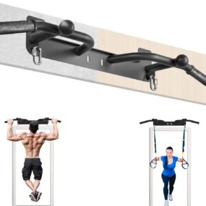 Wall Mounted Pull Up Bar – Heavy Duty Chin Up Bar, Pull-Up Bar for Garage, Joist, Wall Mount – Multifunctional Fitness Bar, Supports up to 600 Lbs