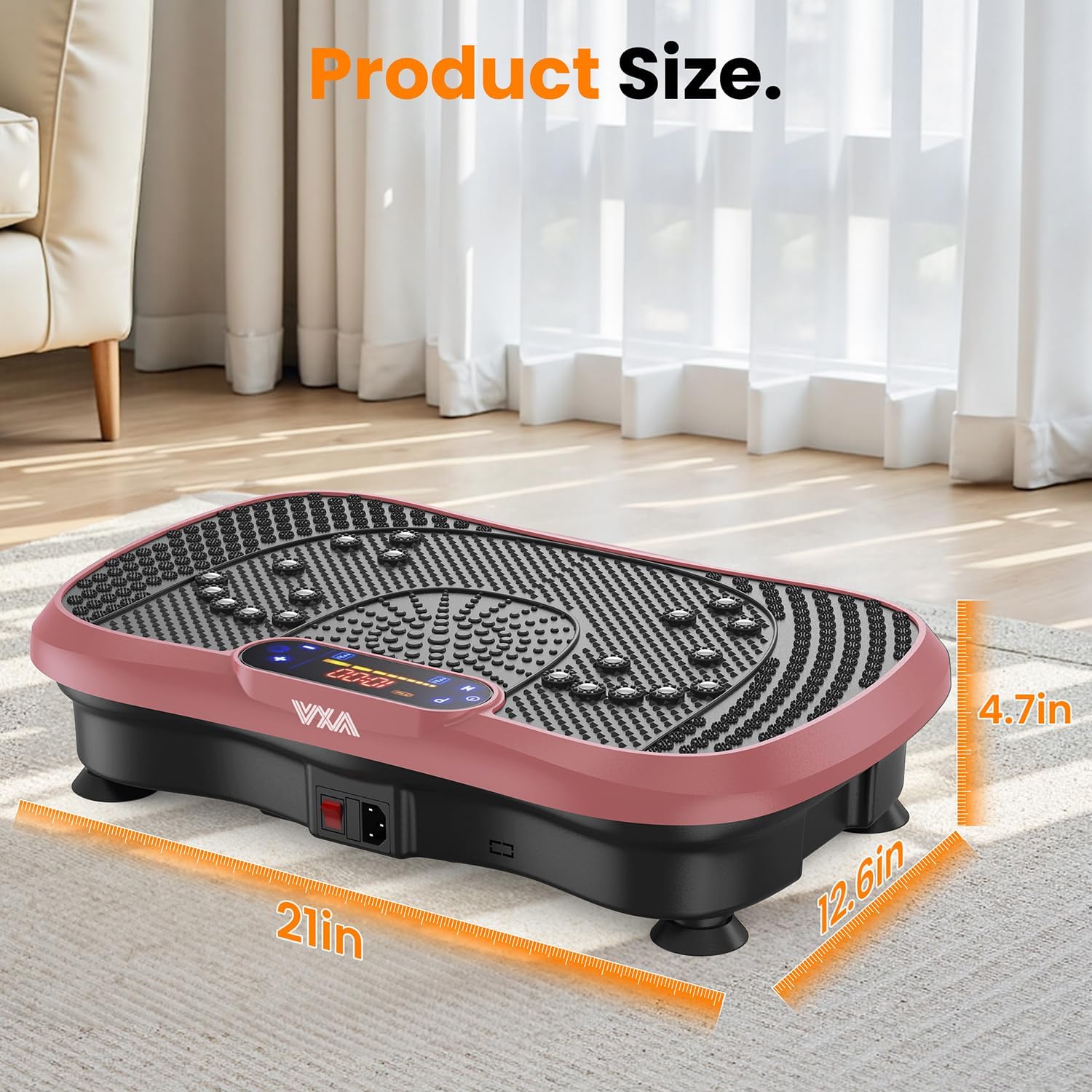 AXV Vibration Plate Fitness Platform Exercise Machine Vibrating Shaking Full Body Shaker Workout Vibrate Stand Shake Board Sport Gym for Weight Loss Fat Burner for Women Men - Image 9
