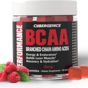 BCAA Gummies, Energy Chews with Electrolytes Branched Chain Amino Acids, Build Lean Muscle and Boost Endurance, 60 Gummies, Berry Flavored