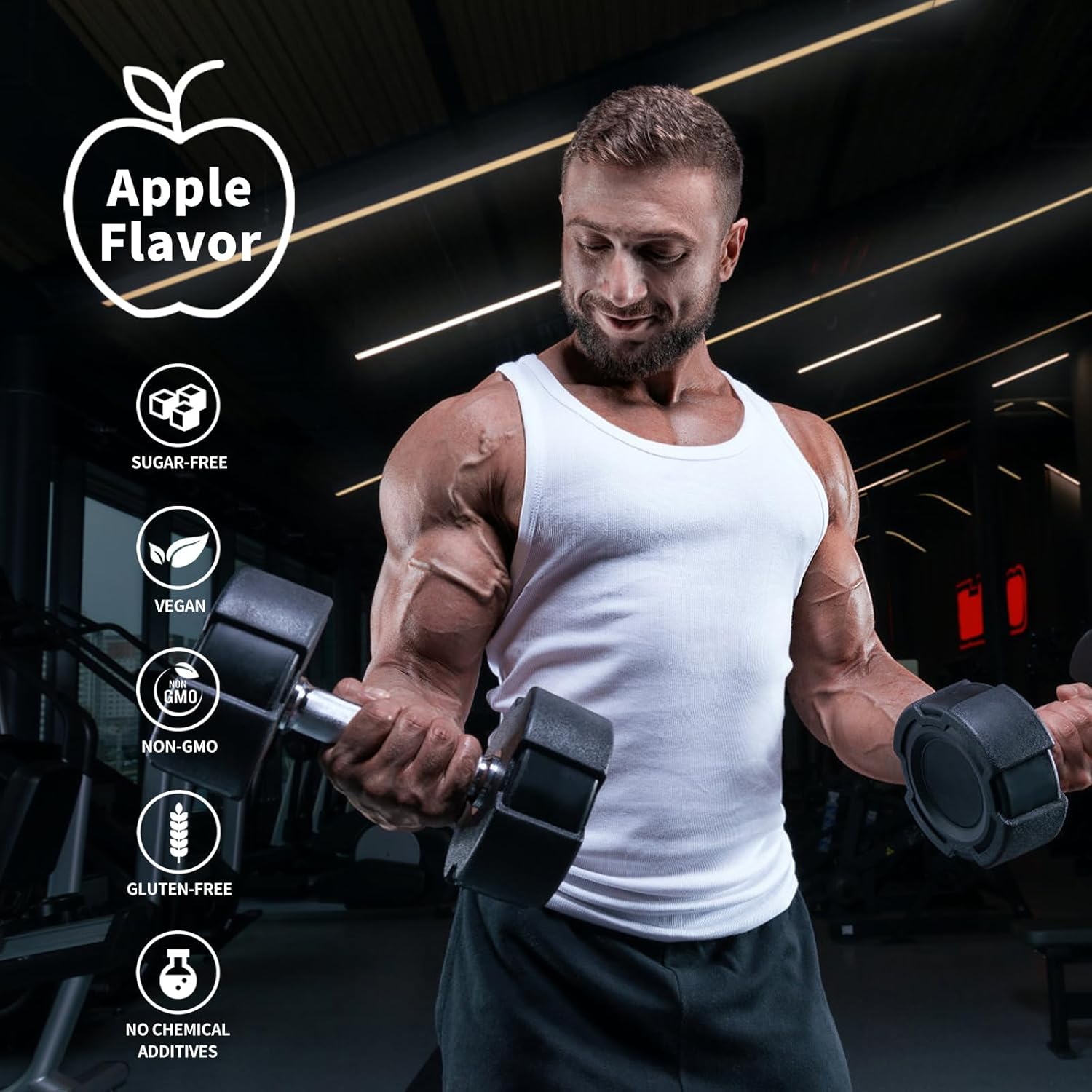 HMB and Leucine Supplements for Men&Women,3000mg,Essential Amino Acids Supplements for Muscle Growth,Muscle Defense and Workout Recovery,Sugar-Free,Apple Flavor,90 Count - Image 5